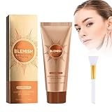 Aufhellende und Fleckenentferner Gesichtsmaske with Ein gesichtspinsel, Kräuterflecken Peel-Off Maske für Strahlende Haut, Peel Off Anti Falten Maske, Reinigt die Poren Gründlich