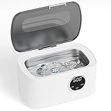 Ultraschallreinigungsgerät Ultraschallreiniger Mit 5 Zeitfunktionen und Digitalanzeige Ultraschallgerät 600ml Ultraschallbad Ultrasonic Cleaner für Brille Schmuck Uhren Zahnersatz (MEHRWEG)