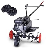Scheppach MTP750 Benzin Motorhacke | 5,7 PS | 750mm Arbeitsbreite | 310mm Arbeitstiefe | 24 Messer/Ø 315mm | 2xVor- / 1x Rückwärtsgang | Bodenfräse | Erdfräse | Gartenfräse + Fahrvorrichtung/Räder