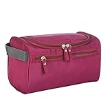 Boodtag Wasserdichte Kulturbeutel für Männer Frauen Große Kapazität Leichte Reise Kosmetiktasche Fall, rot, 25*15*14cm
