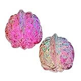 FRCOLOR 1 Paar Miniaturisierte Nuss Skulptur Handmassage Walnussball aus Farbverlaufendes Design Durchblutung und Reduzierung von Handermüdung