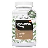 Bandini® Coenzym Q10 | 120 hochdosierte Kapseln mit 200 mg pro Kapsel | Hochwertiges (veganes) Ubichinol aus Fermentation | Keine unerwünschten Zusatzstoffe, keine GMOs | 1 Kapsel/Tag für 4 Monate