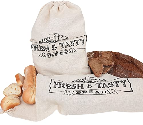 STAWOXX® Brot- und Baguettebeutel, 100% Leinen, Brotbeutel zur Aufbewahrung von Brot, Baguette, Brötchen. Mit diesen Leinen-Brotbeutel bewahren Sie Ihr Brot nachhaltig und plastikfrei auf.