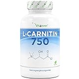 L-Carnitin - 180 vegane Kapseln - Hochdosiert mit 3000 mg pro Tagesportion - Premium: 100% L-Carnitin Tartrat ohne Zusätze - Laborgeprüft