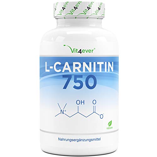 L-Carnitin - 180 vegane Kapseln - Hochdosiert mit 3000 mg pro Tagesportion - Premium: 100% L-Carnitin Tartrat ohne Zusätze - Laborgeprüft - Vegan