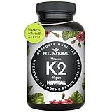 Vitamin K2 MK7-365 Kapseln - 200µg je Kapsel - Spitzenrohstoff K2VITAL® mit 99,7% All-Trans-MK7 - Hochdosiert, vegan, ohne Zusätze wie Magnesiumstearat - laborgeprüft, in Deutschland produziert