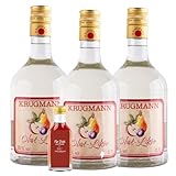 Krugmann Obstlikör 3er Pack 0,7 l 20% Vol. inkl Probeflasche