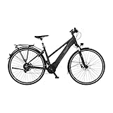 Fischer E-Bike Trekking, VIATOR 6.0i Elektrofahrrad für Damen, RH 49 cm, Mittelmotor 90 Nm, 36 V Akku im Rahmen, Graphit metallic matt, 28 Zoll