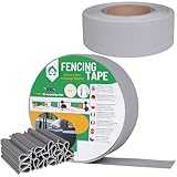 Bellushortus.eu Sichtschutzstreifen, Sichtschutz, Zaunfolie 35 m inkl. 20 Befestigungsclips 450g/m2, Windschutz, Doppelstabmatten für Gartenzaun (4,75 cm, Grau)