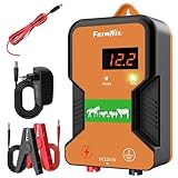 12V Weidezaungerät, 15km Reichweite mit LED Anzeige, 2 Joule 12kV Elektronisches Elektrischer Weidezaun 230V für Rinder, Schafe, Geflügel, Vieh, Steuergerät zum Schutz von Gärten