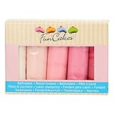 FunCakes Fondant Multipack Pink Palette: Einfach zu Verwenden, Flexibel, Perfekt zum Dekorieren von Torten, Halal, Koscher und Glutenfrei. 5 Farben: Weiß und 4 Rosatöne. 5x 100g