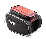 Lifenaxx Fahrradtasche LX-029 - Fahrrad Rahmentasche mit integriertem Smartphone Fach für alle Fahrradtypen: E-Bike, Mountainbike, Cityrad - Wasserdicht, Telefonfach bis ca. 6,7 Zoll, 3 L Volumen
