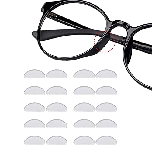 12 Paare Adhesive Nasenpads Anti Rutsch Silikon Brillen Pads für Gläser Sonnenbrille Brille (1.5 mm Durchsichtig)