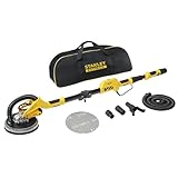 STANLEY FATMAX 750 Watt Trocckenbauschleifer (215mm Schleifplatten-Ø, Drehzahlvorwahl von 600-1.700 U/min mit Soft-Start, LED-Lichtring, faltbarer Teleskopgriff, inkl. Werkzeugtasche) SFMEE500S-QS