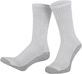 DreamNights ARI Traders Arbeitssocken für Herren, Größe 39-47, dick, atmungsaktiv (5 Paar Multipack), robuste, verstärkte Ferse für Stiefel mit Stahlkappe, Schwarz, weiß, 6-11
