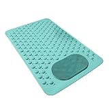 dmqdu Badezimmer-Bodenmatte, Fußreiniger für Duschboden, wasserdichte Duschmatte für Badezimmer, Massagekissen für Badewanne mit Saugnäpfen mit Ablauflöchern,