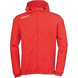 uhlsport Kinder Essential Regenjacke, Rot/Weiß, 140