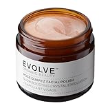 Evolve Organic Beauty Rosenquarz-Gesichtspolitur mit Hagebuttenöl, Hibiskusextrakt, Quarz | Zertifiziert Natürlich Bio Vegan Cruelty-free Clean Beauty (29.6 ml | 60 ml) – Für alle Hauttypen