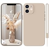 HGH für iPhone 12 Mini Hülle Silikon mit Lanyard, Handyhülle für iPhone 12 Mini Case Ultra Dünne Rundumschutz mit Weichem Microfiber-Innenfutter Kratzfest Schutzhülle für iPhone 12 Mini 5.4' Khaki