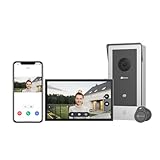 EZVIZ Video-Türsprechanlage, WiFi Türklingel mit 7' Farb-Touchscreen, 1080p Nachtsicht und Zwei-Wege-Audio, Gegensprechanlage mit Fernentriegelung, Dualband-WLAN, schlankes Design, CP5
