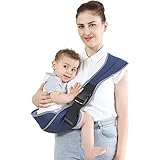 Tragbare Kleinkind-Tragetasche, verstellbare Kinderschlinge, ergonomische One-Shoulder-Arbeitssparung, Polyester, halb umwickelt, Kleinkind-Tragetuch mit Anti-Rutsch-Partikeln, für Kleinkinder, Kinder