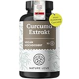 NATURE LOVE® Curcuma 15000 15000mg - 9 Monate Reichweite - hochdosiert 95% Curcumin pro Kapsel - mit schwarzem Pfeffer - vegan, laborgeprüft & in Deutschland produziert