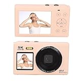 5K Digitalkamera mit 80 MP Dual-Bildschirm, 18-facher Zoom, WLAN, Autofokus, Integriertem Blitz, 2,8 Zoll und 1,5 Zoll, Vlogging-Kamera für (64GB)