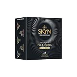 SKYN Unknown Pleasure: 42 Kondome für Herren, latexfrei, 5 Arten von Kondomen: 2 x intensives Gefühl, 6 x aromatisierter Cocktail, 2 x Kribbeln, 2 x Heizeffekt, 2 x Kühlung