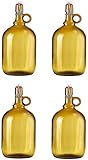 lilawelt24 2L Leere Glasflasche Zum Befüllen BügelFLASCHE Likörflaschen Weinflasche Essig-Öl Flaschen Schnapsflaschen Karaffe Wasserflasche Milchflasche BÜGELVERSCHLUSS (4x 2L)