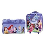 Disney Princess Castle & Princesses 3-teiliges Jugend Duffle Bag Reise-Set mit Pilotentasche & Gepäckanhänger, Schloss & Prinzessinnen, OSFA