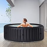 Miweba MSpa aufblasbarer Whirlpool Outdoor Rimba U-RB061 | Rund ⌀ 204.0 cm - 6 Personen Spa Pool aufblasbar - Ozon & UV-C Reinigung - Bis 1429 L - 40°C - Fernbedienung - 138 Düsen