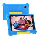 HotLight Kinder Tablet 7 Zoll, Kids Tablet mit Android 12 Quad Core, 2GB RAM+32GB ROM+128GB Erweiterbar, Wi-Fi, Bluetooth, Type-C, Tablet für Kinder mit Schutzhülle Blau