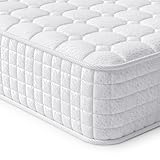 Vesgantti Matratze 24cm höhe H3 80x200 Mittelfest 7-Zonen Taschenfederkernmatratze Orthopädischem Tonnentaschenfederkernmatratze Öko-Tex Kaltschaummatratzen(Weiß,Tight Top)