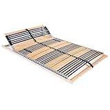 Emmtore Lattenrost 42 Latten 7 Zonen 140x200cm Lattenrahmen Bettrost Holzlatten Kopfteilverstellung (manuell),140 x 200 cm