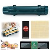 CHRI Sushi Maker Bazooka,Sushi Set zum Selber Machen, Sushi Roller Maker Sushimaker Bazooka und Bambusmatte for Anfänger (Marineblau)