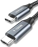 Nimaso USB C auf USB C Kabel 1M,USB Typ C 100W 20V/5A PD Schnellladekabel mit E-Mark Chip Ladekabel und Datenkabel für Macbook Pro,MacBook Air,iPad Pro,ChromeBook Pixel, Samsung Galaxy S23/S22/S21