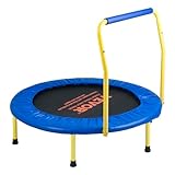 VEVOR Trampolin Gartentrampolin 810x920x920 mm, Klappabrer Trampolin Mini 60 kg Gewichtstragfähigkeit Fitness Trampolin, Kindertrampolin Kleinkind Trampolin Blau Indoor/Outdoor/Garten/Drinnen