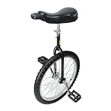 uyoyous Einrad 20 Zoll Einrad Balance Training Einradständer Höhenverstellbar Robuste für Erwachsene Kinder Outdoor Sportarten, Schwarz, Unisex