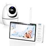 Ade Babyphone mit Kamera 5 Zoll 720P HD IPS-Display Babyphone Kamera VOX-Modus Gegensprechen Nachtsicht Temperaturanzeige