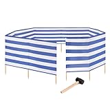 Garronda Strand Windschutz Sichtschutz 15m lang Plus Gummihammer GAEX001 (Streifen, 15 m)