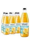 hohes C leichte Orange (6 x 1l), 60% Saft, Orangensaft, Vitamin C, ohne Zuckerzusatz laut Gesetz, vegan