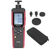Digitaler Drehzahlmesser, Kontakt- und berührungsloser Drehzahlmesser, 1-19.999 U/min Bereich, LCD-Display, für Motoren, Lüfter und Industrieanlagen