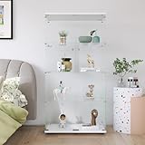 Xnferty Vitrine aus Glas, 4 Regale, Modellauto, Vitrine, Sammlervitrine, transparent, stehender Glasschrank für Wohnzimmer (164 x 80,52 x 36,32 cm)