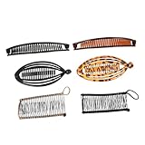 PACKOVE 6 Stück Haarstyling Kopfschmuck Haarspangen Bananen Haarkamm Haarstyling Haarspange Haarschmuck Haarklammer Haarspange Haarflechtwerkzeug Für Frauen Und Mädchen