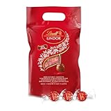 Lindt LINDOR Schokoladen Kugeln Vollmilch | ca. 80 Milch-Schokolade mit zartschmelzender Füllung | Großpackung, Pralinen-Geschenk, 1kg