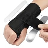 HOTUT Handgelenkstütze,Handgelenkschiene mit Metallschiene,Handgelenk Bandagen,Flexibel und Leicht,Verstellbare Karpaltunnel Stabilisator für Kraftsport,Handschiene für Männer Frauen(S/M,Rechts)