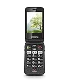 emporiaJOY 2G, Senioren-Handy mit 2G, Klapphandy ohne Vertrag, Mobiltelefon mit Notruftaste, 2,8-Zoll-Display, Schwarz