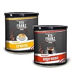 Der-Franz Instant Coffee Bundle - 1x Crema Instant-Kaffee, 1x Espresso Instant-Kaffee, 2 x 200 g