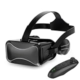Virtual-Reality-Kopfhörer: VR-Brille mit Controller, Immersive Brille, leichte VR-Brille, verstellbare Kopfhörer mit Virtual-Reality-Brille für Jugendliche, Erwachsene, Spiele, Filme