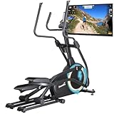 Skandika Crosstrainer mit Stromgenerator Carbon P25-G | Crosstrainer für zuhause, klappbar, bis 150 kg, 32 Widerstandsstufen, Bluetooth, App kompatibel | Trainingsgerät für Ausdauertraining